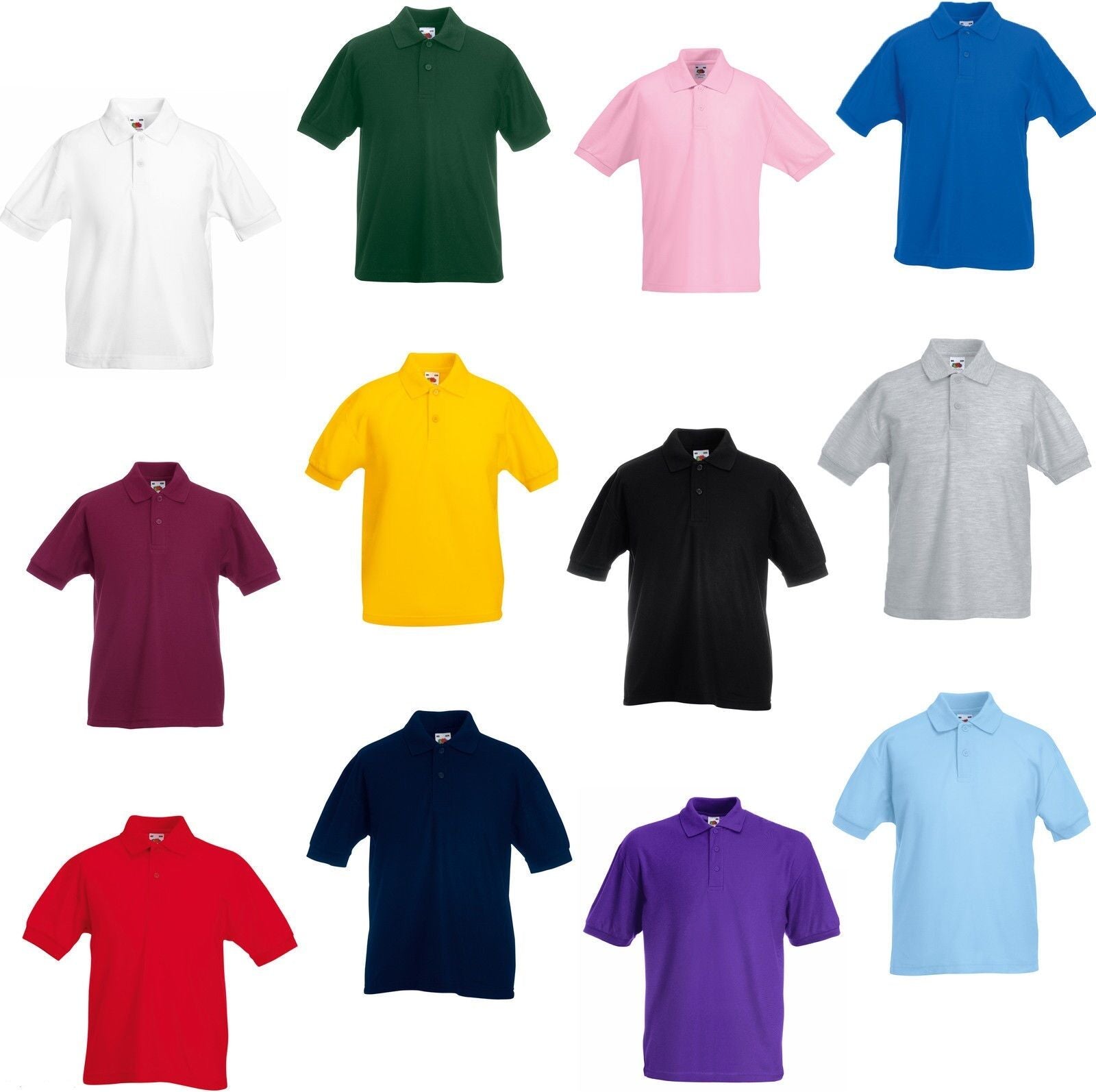 Unisex Mens/Womens Classic Summer Polo TShirt Size 3XL 4XL Work School PE Sports