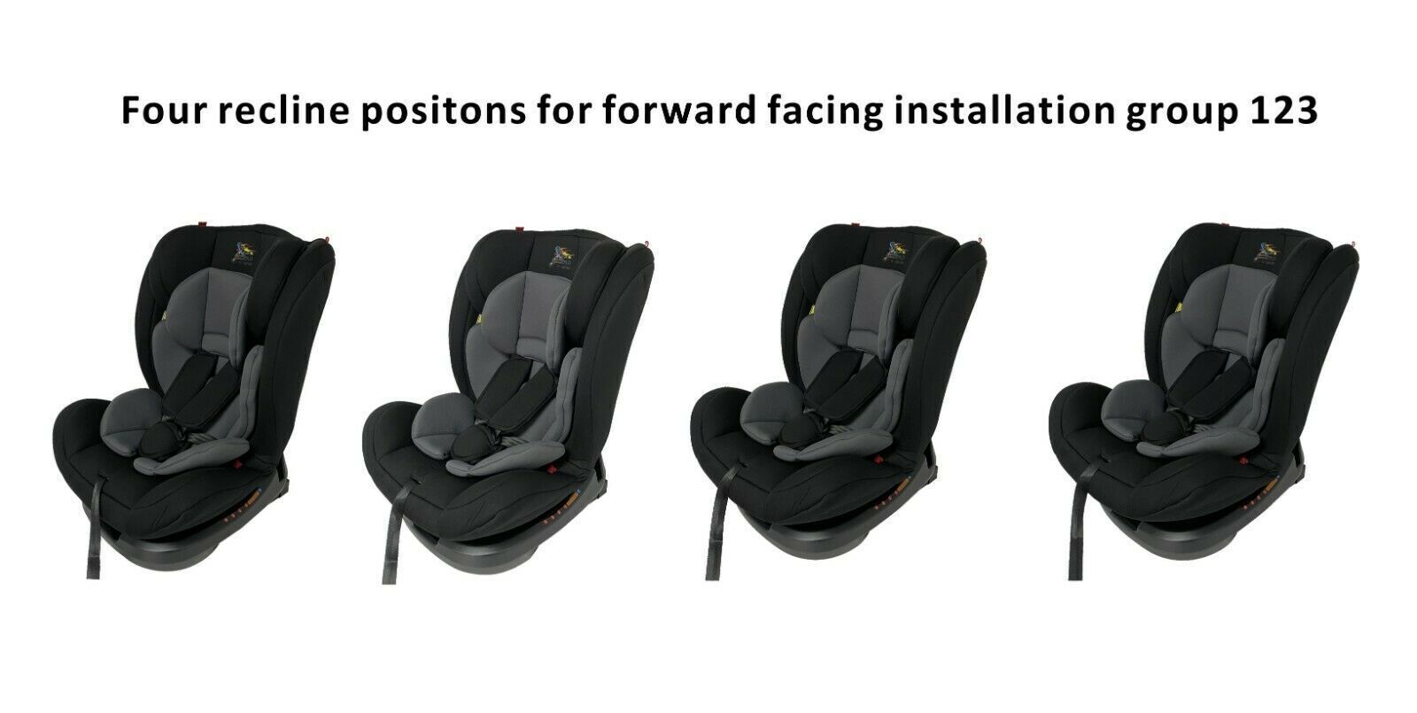 ISOFIX Baby Car Seat Babies Booster Car Seat 360 Swivel Group 0123 From 0-36Kg