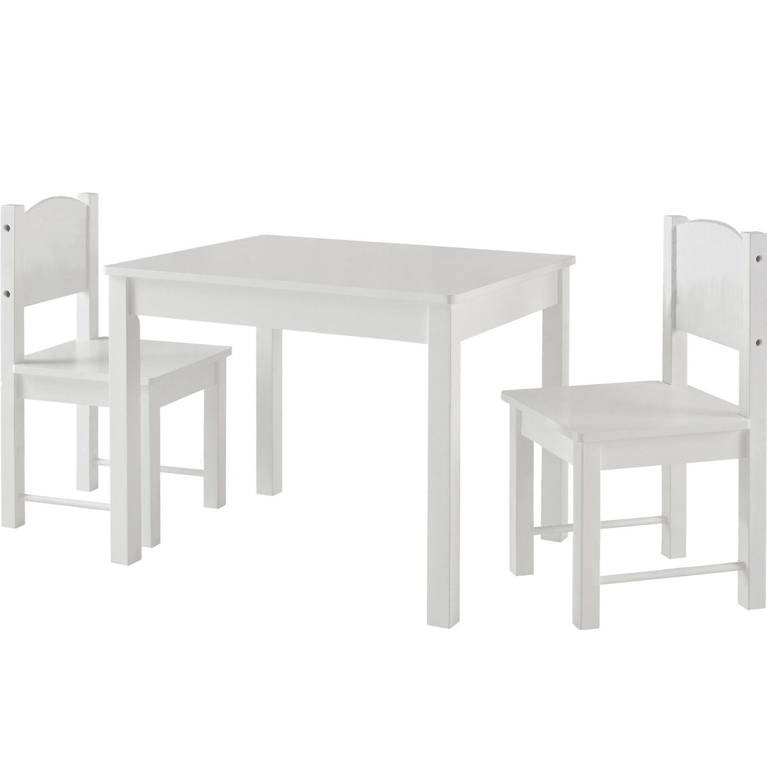 Kids Wooden White Table Desk And Chair Set For Study Home Work Writing Reading