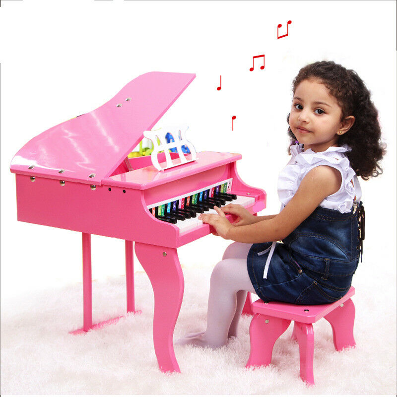 HYGRAD Educational Children's 30 key Kids Toy Grand Baby Wooden Piano with Bench