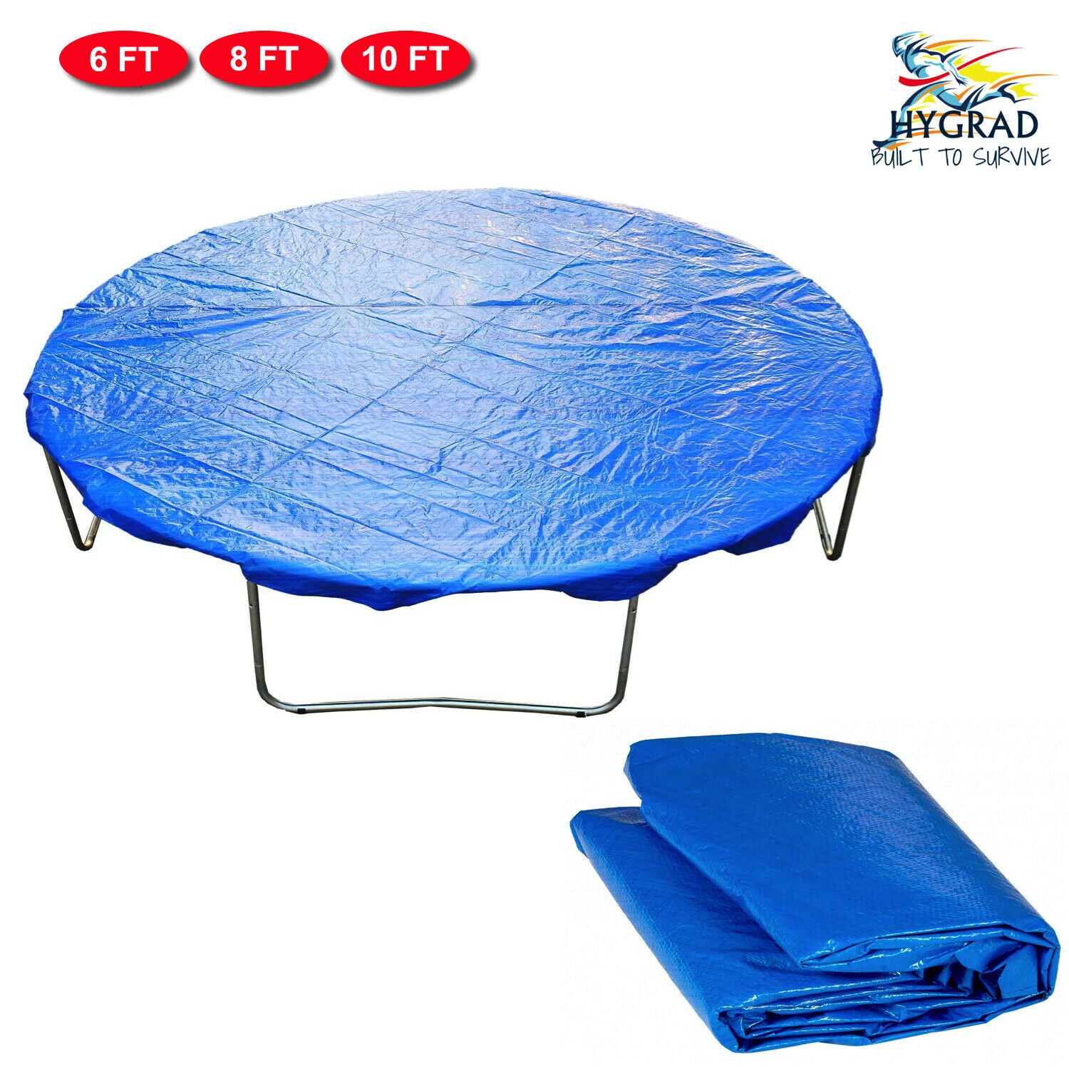 6FT 8FT 10FT Trampoline Rain Cover Weather Rain Dust Cover Protection Sheet UK