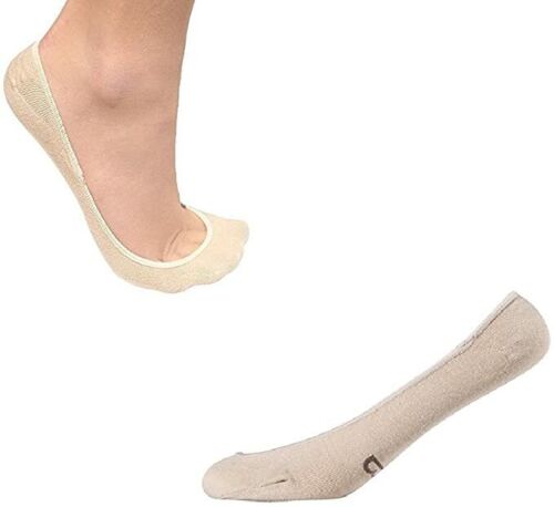 Womens Beige Low Hidden Socks Pack Of 3 Size 2-7 Organic Bamboo Hidden Socks UK
